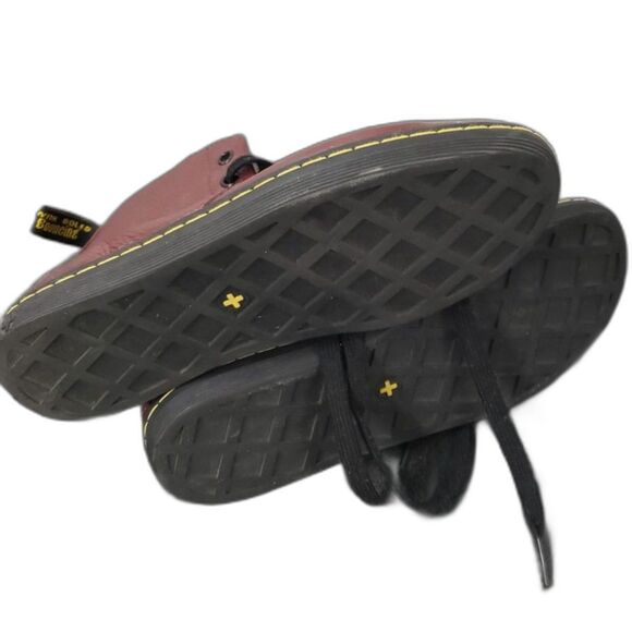 Dr. Martens Leyton Burgundy Combat Boots - Size 6 - Picture 4 of 7